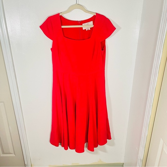 Gal Meets Glam Regina Red Fit & Flare Midi Dress Retro Wedding Size 10 - Picture 2 of 8